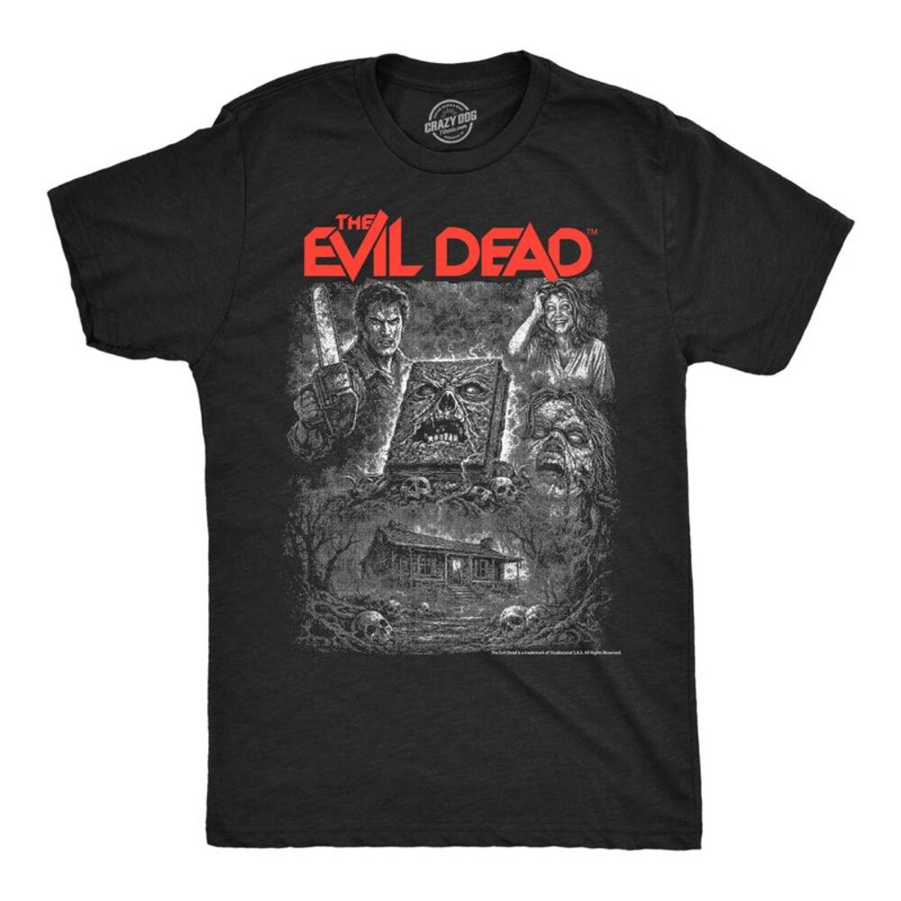 Mens Funny T Shirts The Evil Dead Collage Horror Movie Tee For Men